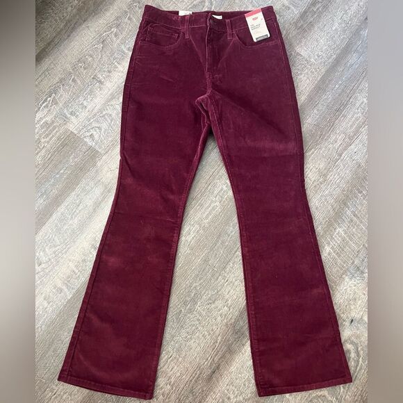 Levi's 725 High Rise Bootcut Corduroy Jeans in Windsor Wine- Size 31x32 - Picture 2 of 8
